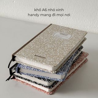 Sổ tay A6 dot grid kẻ ngang trơn sổ Crabit Composition
