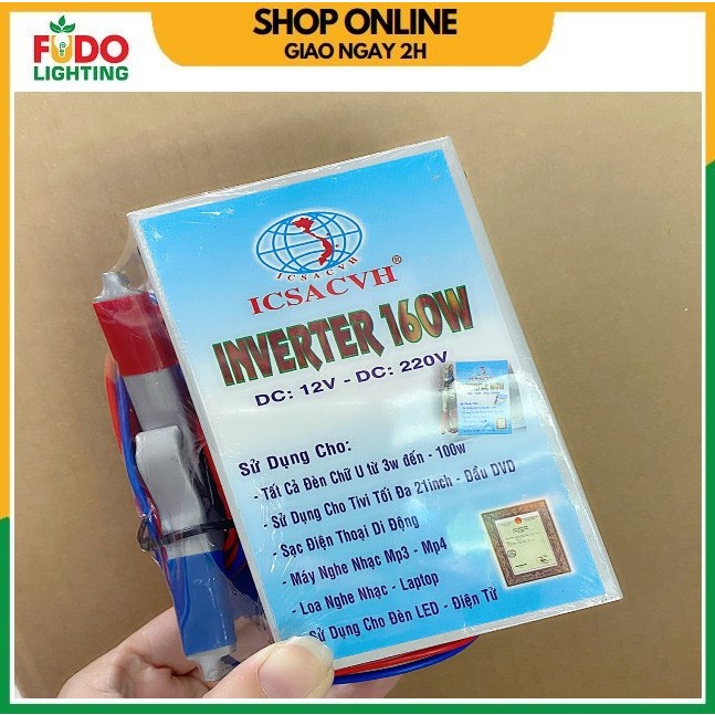 Bộ inverter chuyển đổi điện từ 12V lên 220V công suất 80w, 100w, 160w, 300w