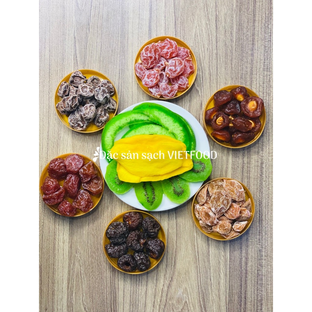 VIP 2- Hộp 500g Ô mai xí muội mix trái cây sấy 9 vị loại CAO CẤP- siêu ngon