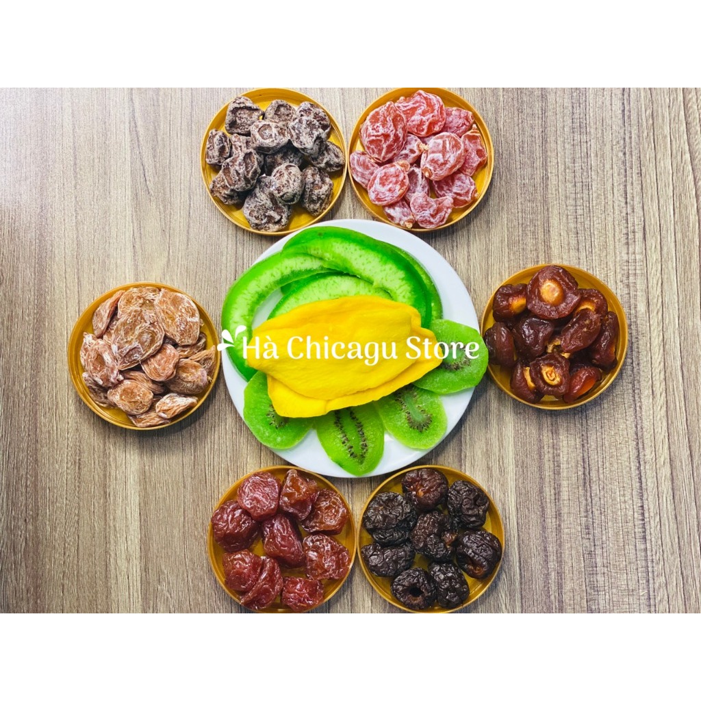 VIP 2- Hộp 500g Ô mai xí muội mix trái cây sấy 9 vị loại CAO CẤP- siêu ngon