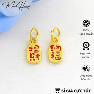 Charm treo thẻ bài chữ đỏ hạnh phúc - KL270