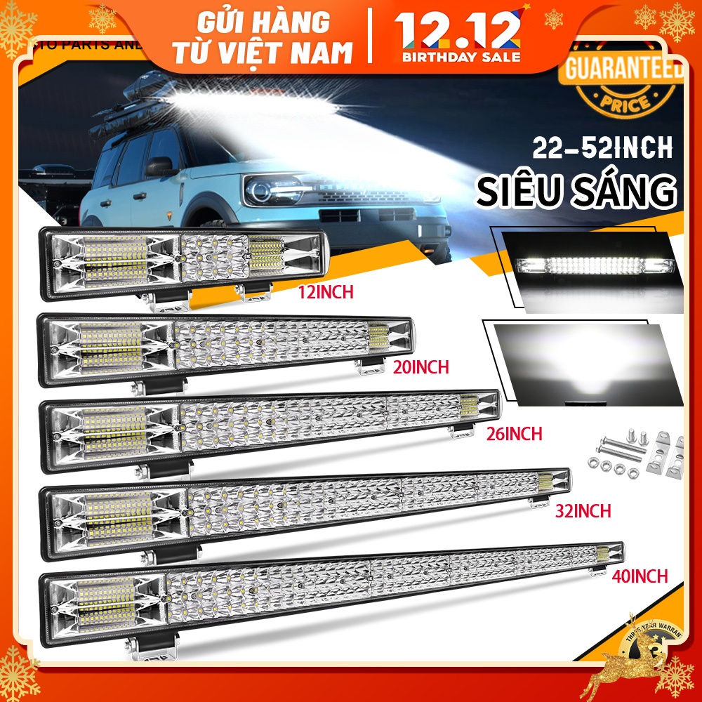 12-40Inch Thanh Đèn LED 12V 24V Combo Thanh Đèn LED/Đèn Làm Việc Cho Xe Jeep Xe Tải Suv 4X4 4WD LED Thanh Đèn Pha 6500K