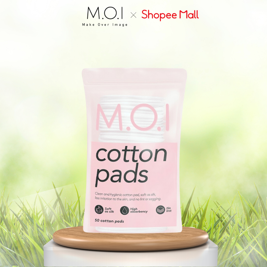 Bông Tẩy Trang 3 Lớp Cao Cấp M.O.I 50 Miếng