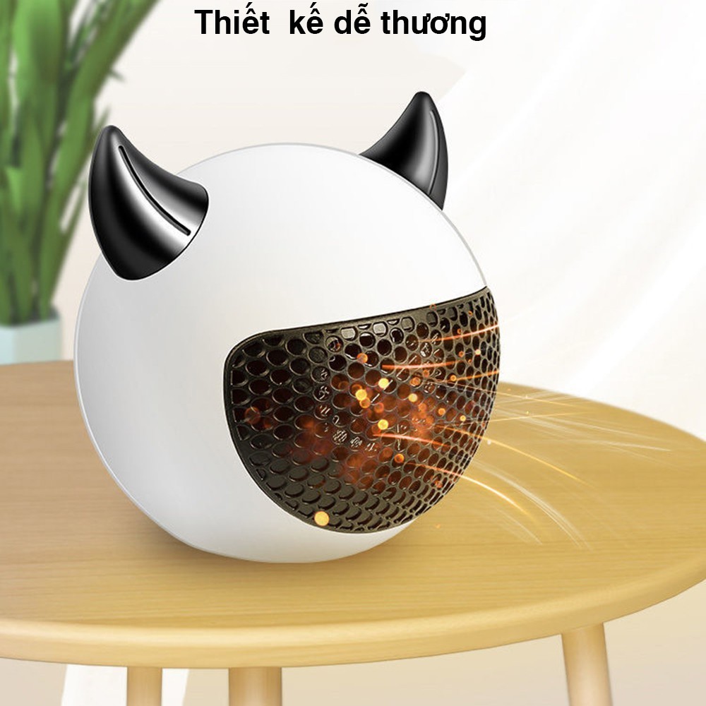 Máy Sưởi Ấm Mini Để Bàn Đa Năng TEWI Quạt sưởi Mini Công Suất 500W Chống Bỏng, Chống Lật, Tiết Kiệm Điện