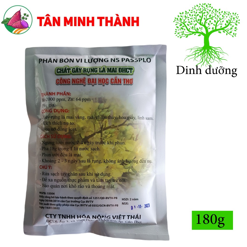 Chất rụng lá mai vàng ĐẠI HỌC CẦN THƠ - VINO 06