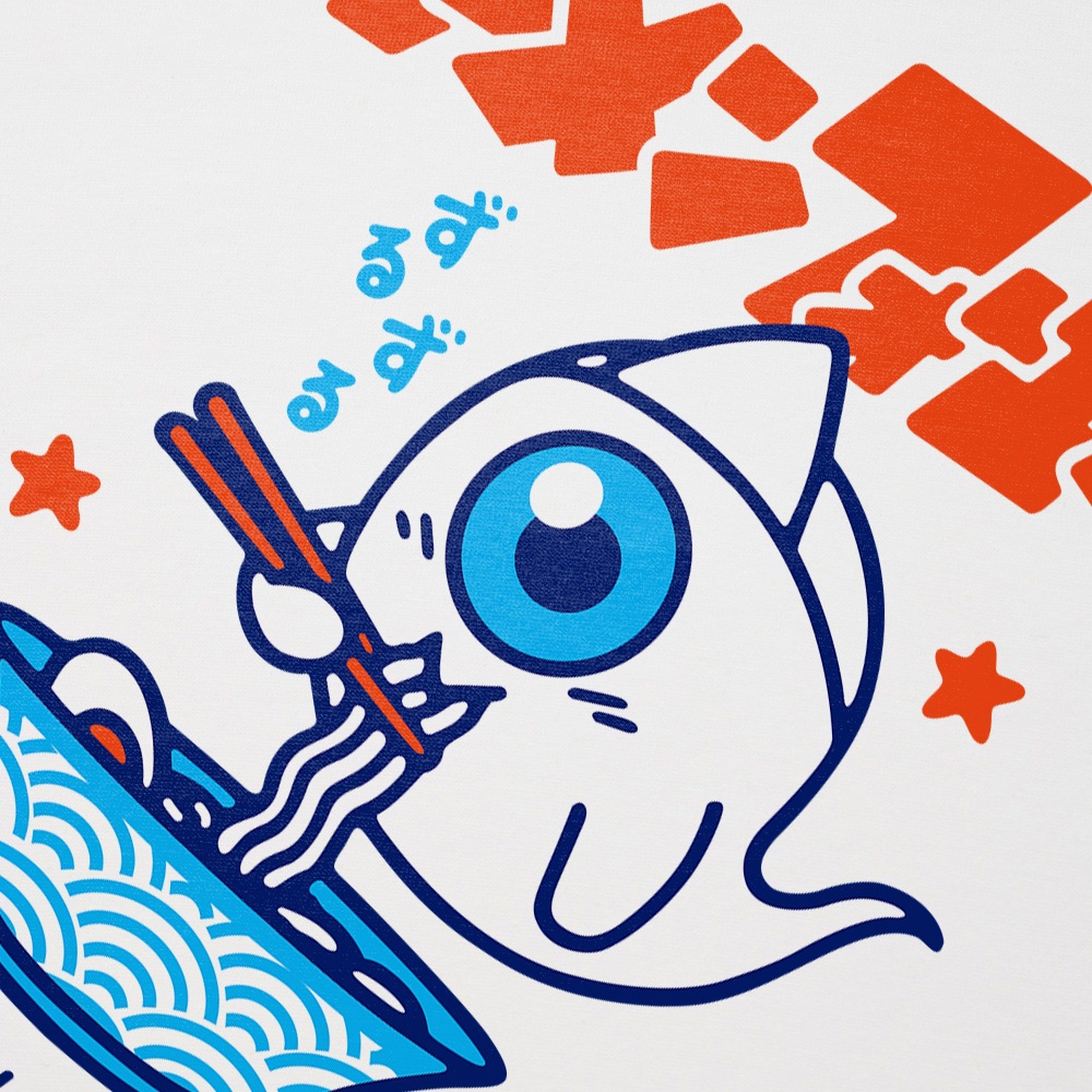 Áo thun Unisex Japanese Retro Ramen Oversized 100% Cotton ngắn tay