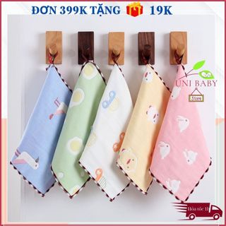 Khăn vuông gạc 6 lớp sợi tre cho trẻ sơ sinh và trẻ nhỏ, khăn mặt sơ sinh chất liệu vải mềm mại A82