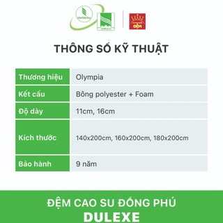 Đệm cao su Đồng Phú Deluxe