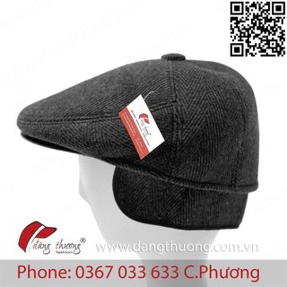 Mũ nồi nam bere beret nam trung niên cao tuổi cổ điển nỉ dạ dày dặn có tai phủ che tai ấm ấp