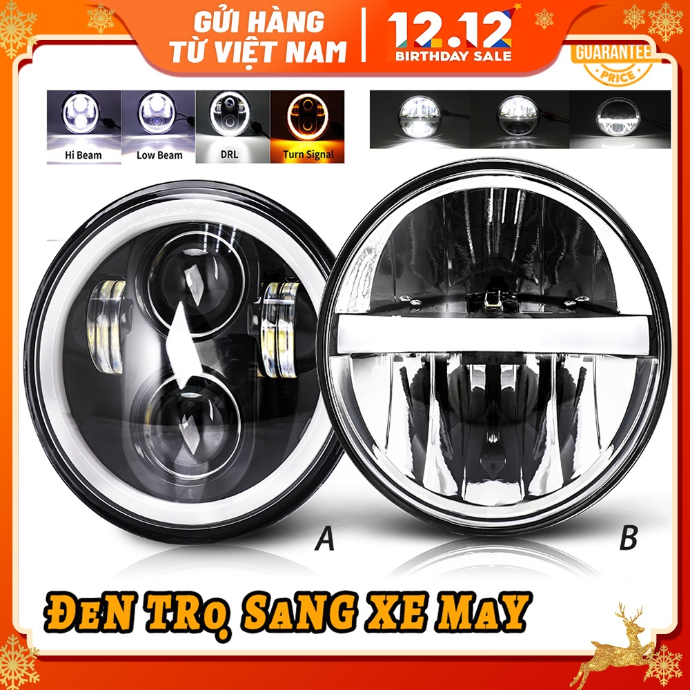 Đèn Pha Xe Máy LED 5.75 Inch Cho Harley Lưu Diễn Ultra Electra Street Glide Road King Đèn Pha Xe Máy Yamaha H4