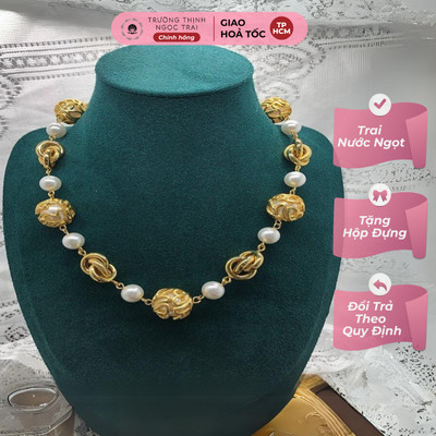 Chuỗi Cổ Ngọc Trai Kiểu Dáng La Tinh Size Lớn 11ly-9ly Hiện Đại, Xinh Xắn - Ngọc Trai Trường Thịnh