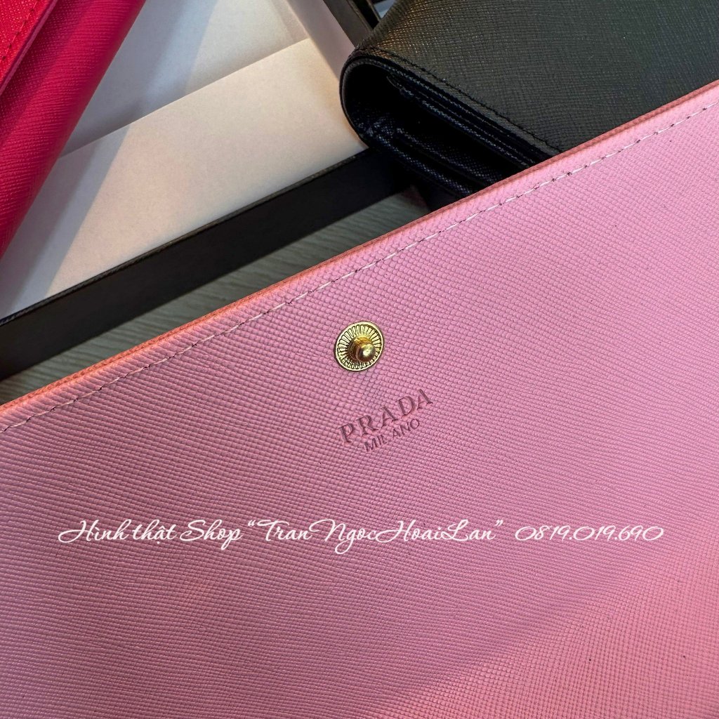 Ví dài nữ vân xướt size 21cm full box pra da đủ màu