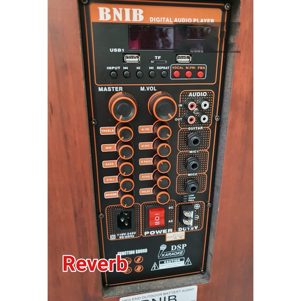 Loa kéo cao cấp bass 40 3 đường tiếng BNIB 2586 kèm cặp micro không dây UHF vỏ kim loại, bass sâu
