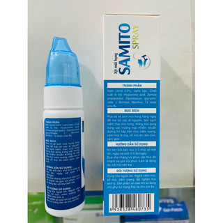 Xịt mũi họng (người lớn, trẻ em) Samito Spray - 70ml