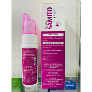Xịt mũi họng (người lớn, trẻ em) Samito Spray - 70ml