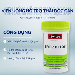 Viên uống hỗ trợ thải độc gan Swisse Liver Detox - Lọ 200 viên