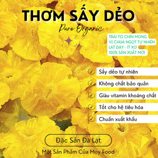250gr Thơm sấy dẻo không đường tặng kèm muối ớt, Thơm Sấy Dẻo Đà Lạt - Đặc sản Đà Lạt