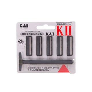 Set dao cạo 2 lưỡi kép KAI KAI (1 thân, 5 lưỡi)