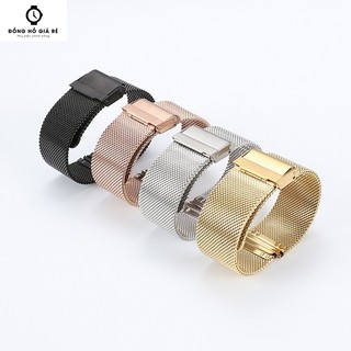 Dây đồng hồ thép lưới Mesh cao cấp loại dày [Tl], chống gỉ, chống oxy hóa, chống phai màu (size 10,12,14,16,18,20,22mm)