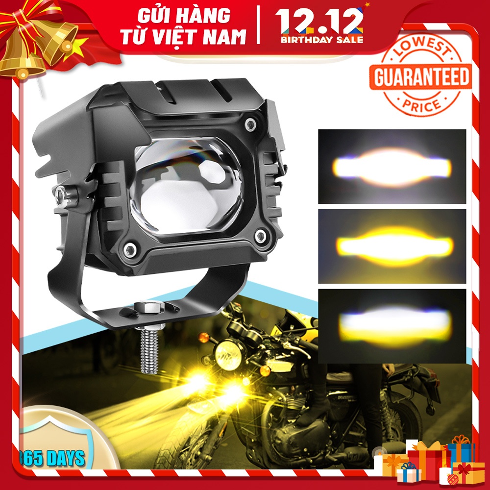 Thanh Đèn LED Vuông 3inch 12V 24V Ánh Sáng Trắng / Vàng Hổ Phách Chuyên Dụng Cho Xe Hơi