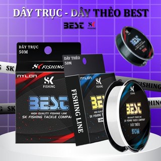  Dây Cước Trục Cước Thẻo BEST - SK FISHING Chiều Dài 50M Tàng Hình Cắt Nước Nhanh Mềm Mại Chịu Lực Tải Cao 