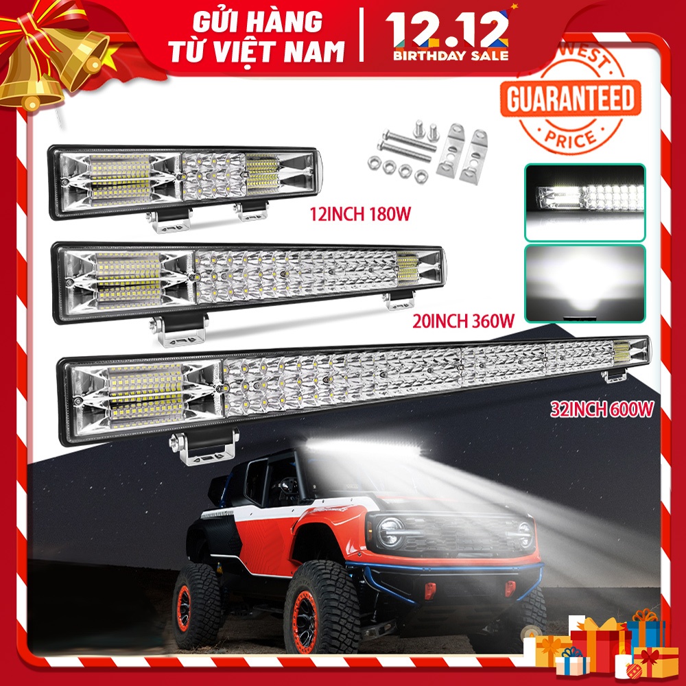 Đèn led trợ sáng 12v 24v siêu sáng cho xe hơi/ xe tải/ xe máy