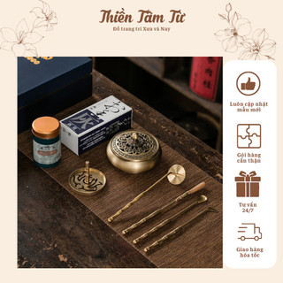 Bộ dụng cụ xông trầm 9 món,set 9 dụng cụ tạo hình trầm,combo dụng cụ xông trầm