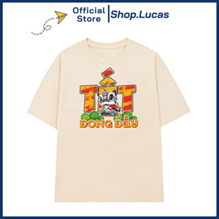 Áo Thun ĐỎ TẾT 2025 XUÂN ẤT TỴ CON RẮN Unisex Nam Nữ Áo Gia Đình Cặp Đôi Shop lucas - TẾT ĐONG ĐẦY