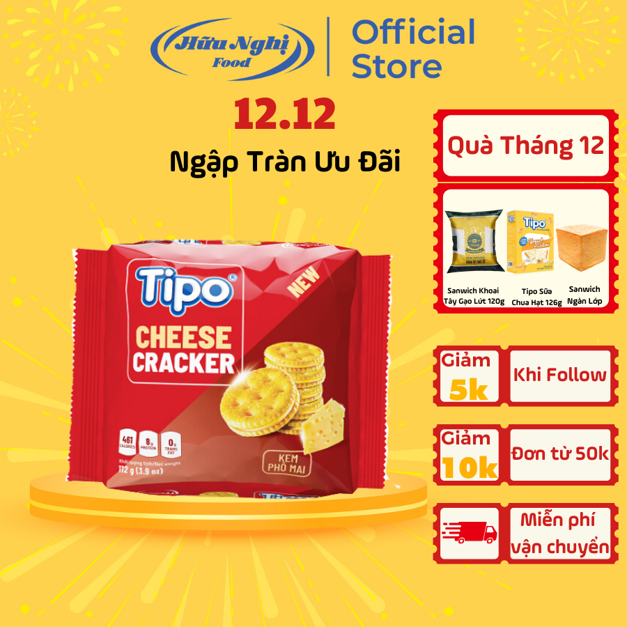 Bánh Tipo Cracker Phô Mai 112g