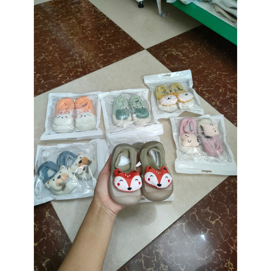 Giày Bún Cho Bé Tập Đi Họa Tiết Đáng Yêu, Chất Liệu Mềm Mại