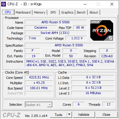 CPU AMD Ryzen 5 5500  - Hàng chính hãng BH 36 Táng