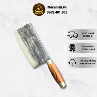 Dao thái, chặt kết hợp siêu sắc mộc nhiên phúc sen cao cấp, dao thái thịt chuôi gỗ rừng mã dcg08