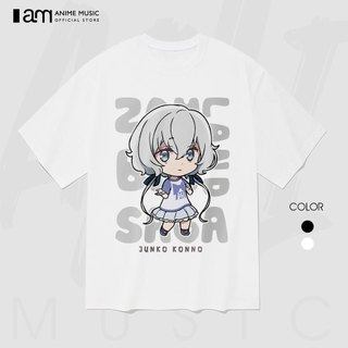 Áo thun Unisex Zombie Land Saga Junko Chibi Oversized 100% Cotton ngắn tay