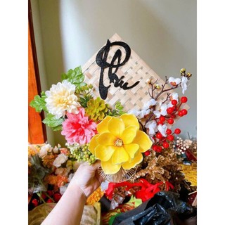 mành tre trang trí  tết , dco quán