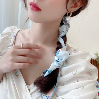 Khăn lụa dây buộc tóc thắt nơ vải lụa đa năng phong cách Hàn Quốc-Hàng Cói