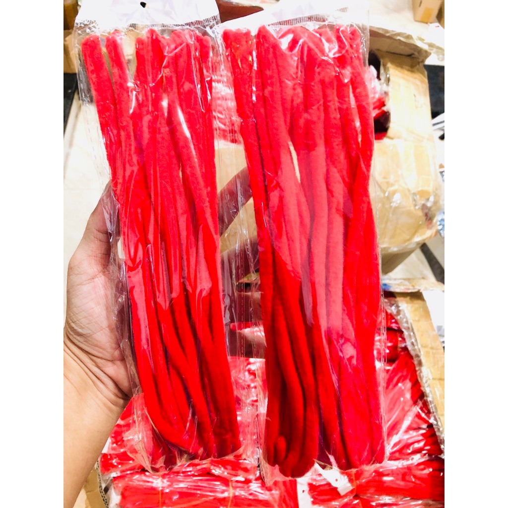 Kẽm nhung sợi đại uốn ruffled bó 20 sợi dài 27cm