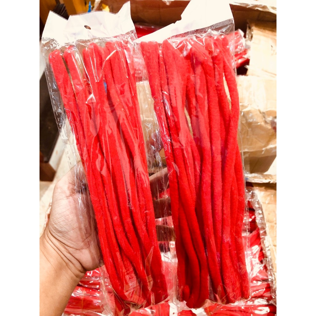 Kẽm nhung sợi đại uốn ruffled bó 20 sợi dài 27cm