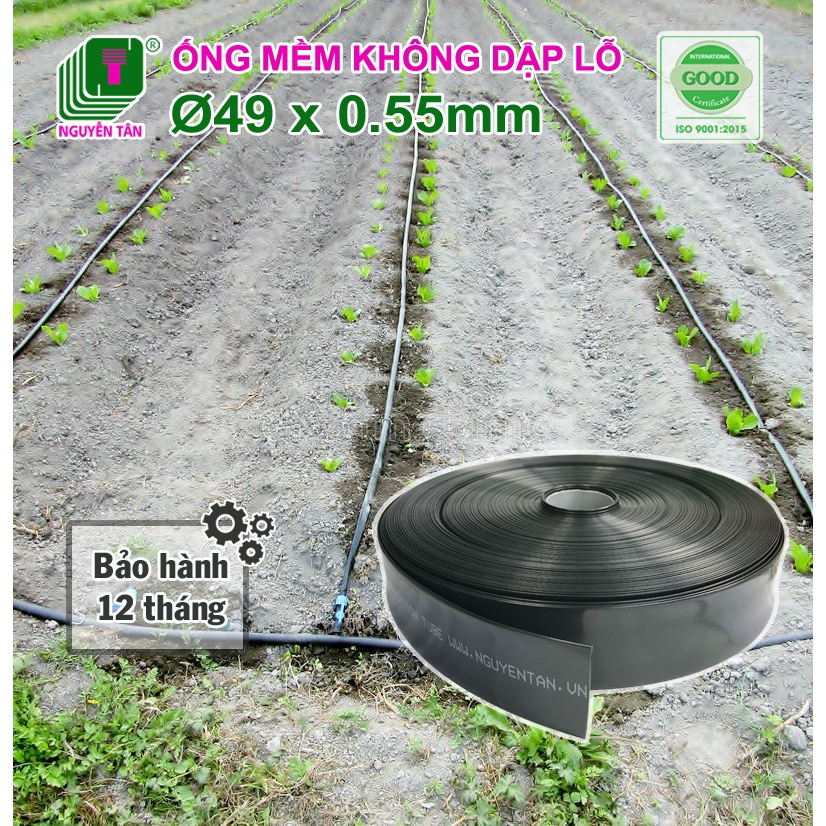 150m Ống dây tưới mềm Nguyễn Tân phi 49 - Không đục lỗ [BH 12 tháng] | Ống mềm sử dụng trong hệ thốn