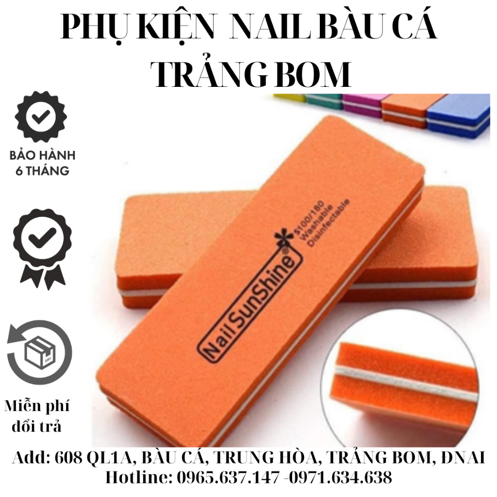Phao Mịn Chà Móng (Buffer Cát Bịn) Nhiều Màu Cắc Hình Chữ Nhật Dễ Cầm Chuyên Dụng Cho Dân Làm Móng