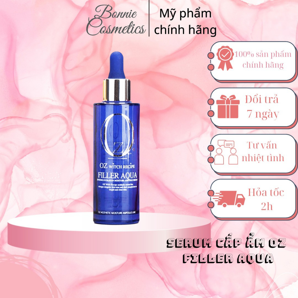 Serum Cấp ẩm oz Filler Aqua Kết Hợp Peptide Witch Recipe 60ml - Căng Bóng Dưỡng Ẩm Da - BonnieCosmetics