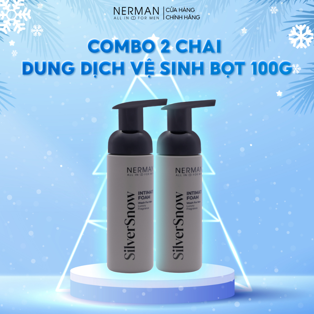Dung dịch vệ sinh tạo bọt Nerman Silver SNow - Hương nước hoa cao cấp 100g