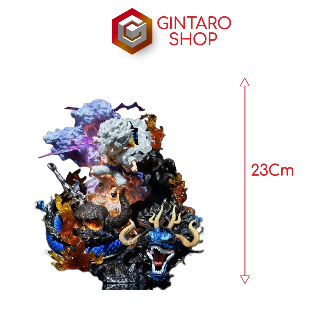 Mô hình nhân vật Luffy Gear 5 phiên bản cưỡi rồng kèm led ẩn cực kỳ đẹp, Mô hình One Piece Luffy Gear 5