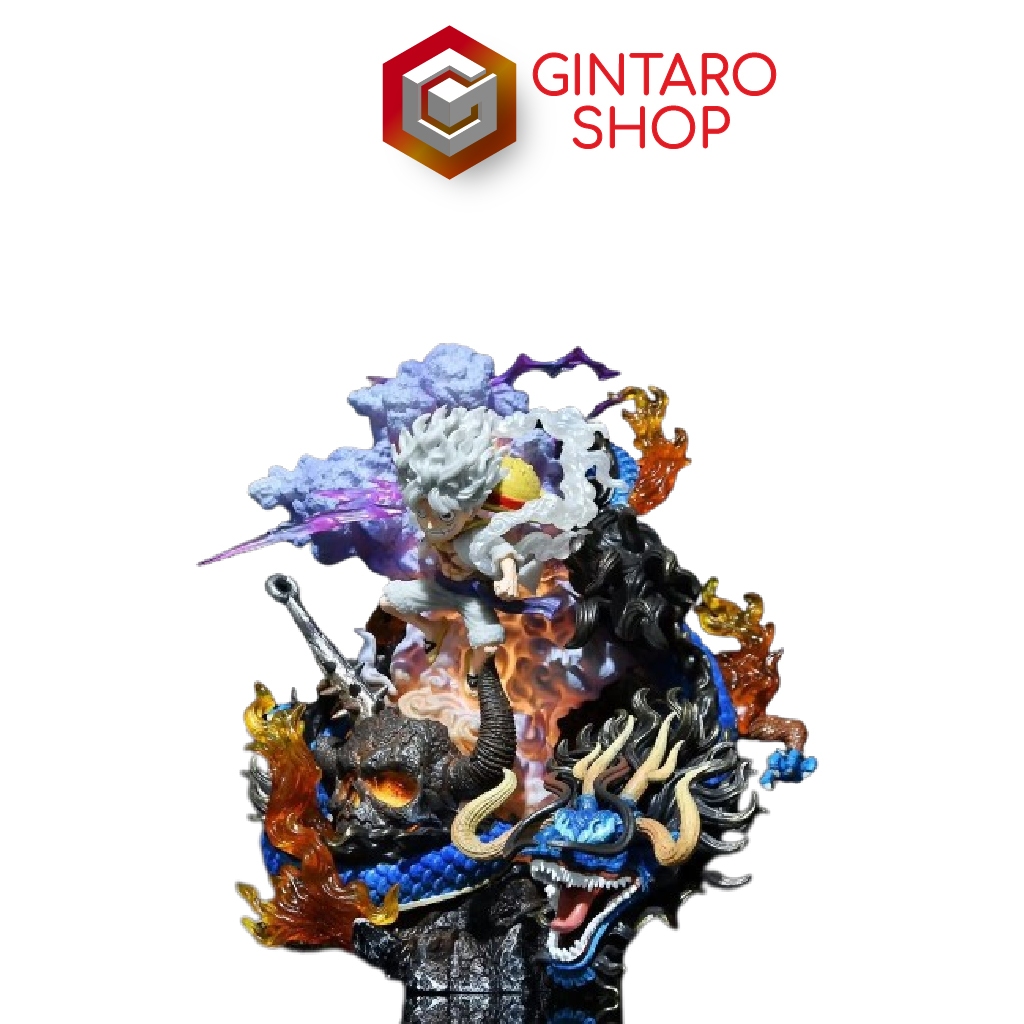 Mô hình nhân vật Luffy Gear 5 phiên bản cưỡi rồng kèm led ẩn cực kỳ đẹp, Mô hình One Piece Luffy Gear 5