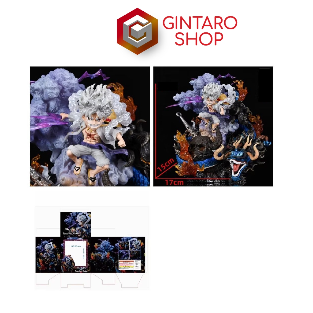 Mô hình nhân vật Luffy Gear 5 phiên bản cưỡi rồng kèm led ẩn cực kỳ đẹp, Mô hình One Piece Luffy Gear 5