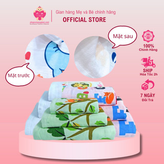 Khăn tắm 2 Mặt Tơ Tằm In 60x120 Fany - Made in Vietnam