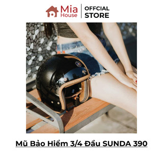 Nón Bảo Hiểm 3/4 Đầu SUNDA 390 -nhiều màu