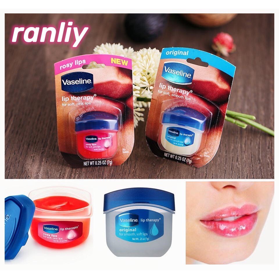 ranliy✨Son Dưỡng Môi Sáp dưỡng VASELINE 7g dạng hũ LOẠI RẺ cho KHÁCH SỈ đủ vị