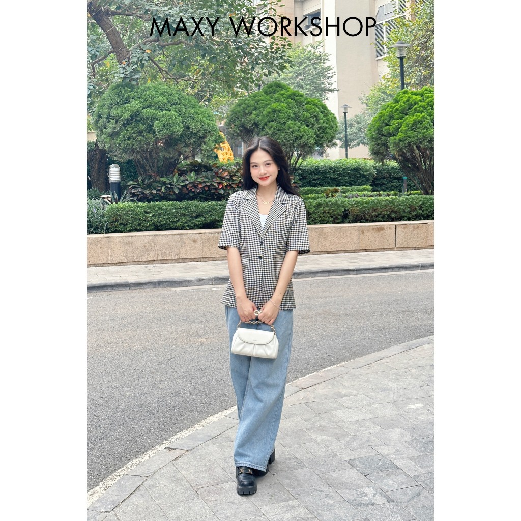 Áo blazer ngắn tay 2 nút Short Button Blazer Maxy Workshop