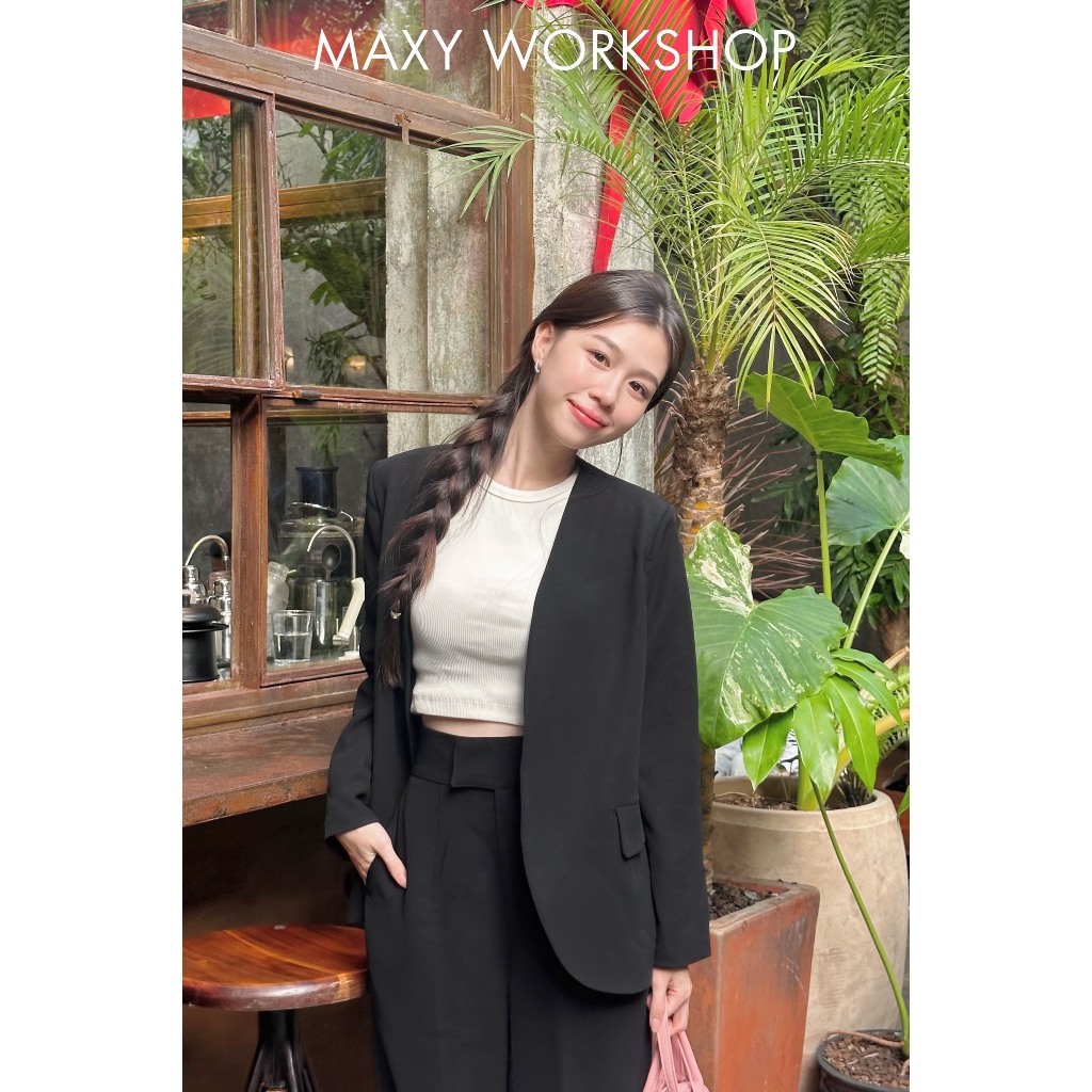 Áo ba lỗ croptop thun gân Tanktop Tee Maxy Workshop