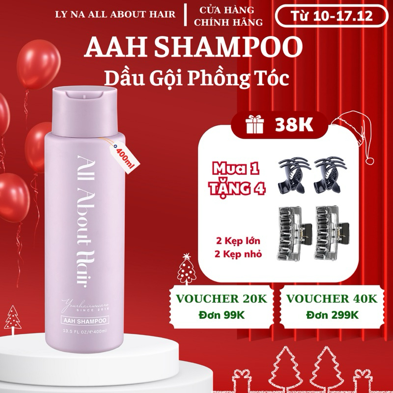 DẦU GỘI AAH SHAMPOO - Giảm bết, phồng tóc, làm sạch dịu nhẹ - ALL ABOUT HAIR